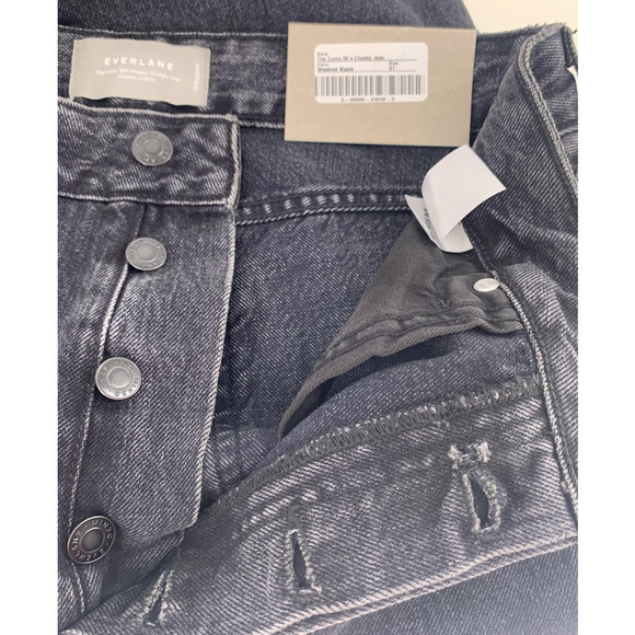 Everlane The Curvy '90s Cheeky® Jean Washed Black Straight Leg 31 - Picture 5 of 14